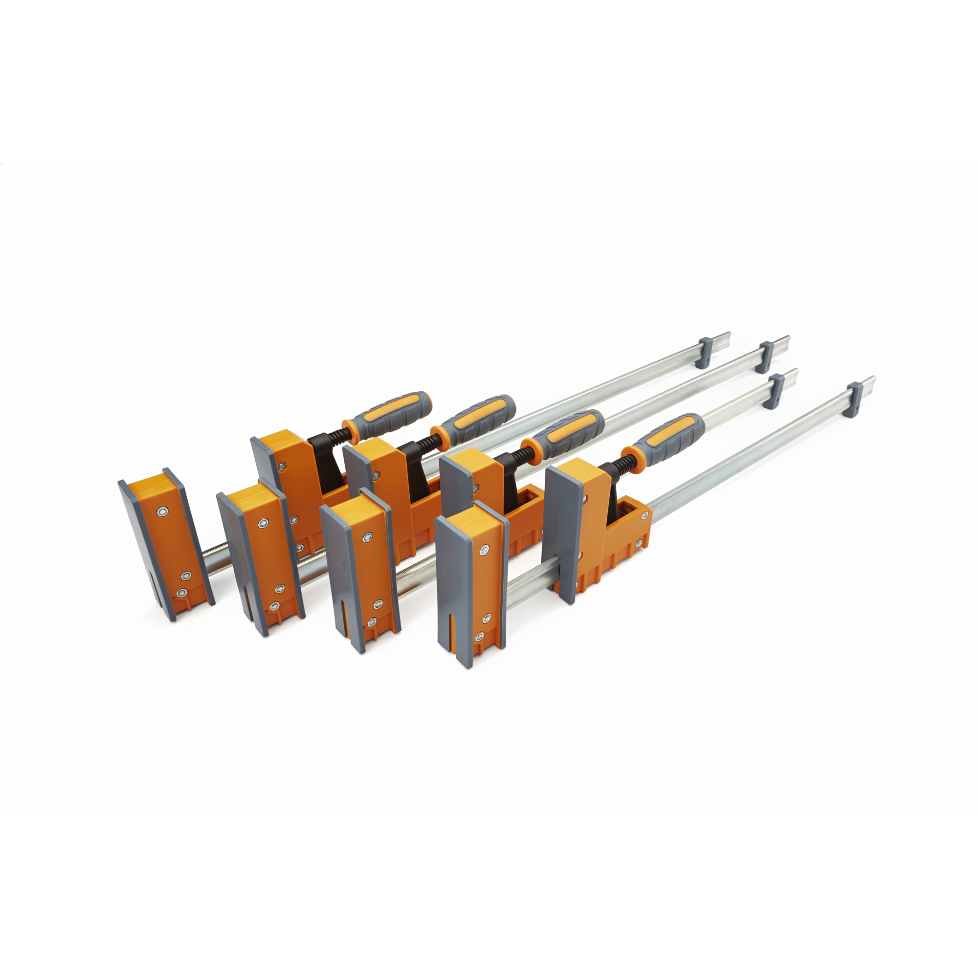 BORA, 4pc Parallel Clamp Set - 2 x 18in. + 2 x 24in. Clamps, Clamp Pressure 1100 lb, Pieces (qty.) 4 Model# 571450I